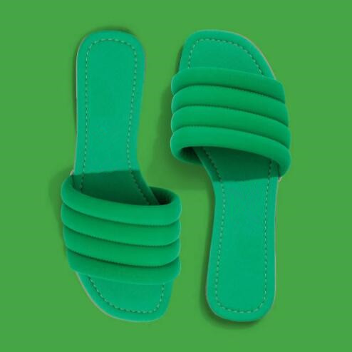 Women's Flat Open Toe Plus Size Solid Versatile Slippers