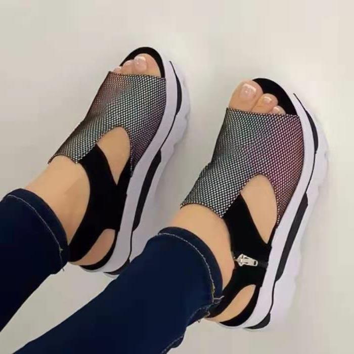 New Plus Size Fashion Women Wedge Sandals