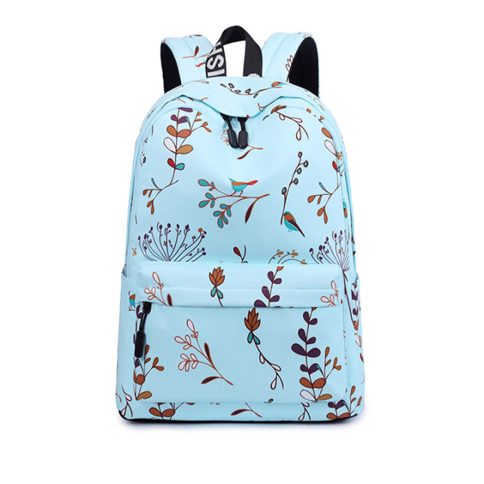 Casual Waterproof Backpack Flower Printing Girls Schoolbag