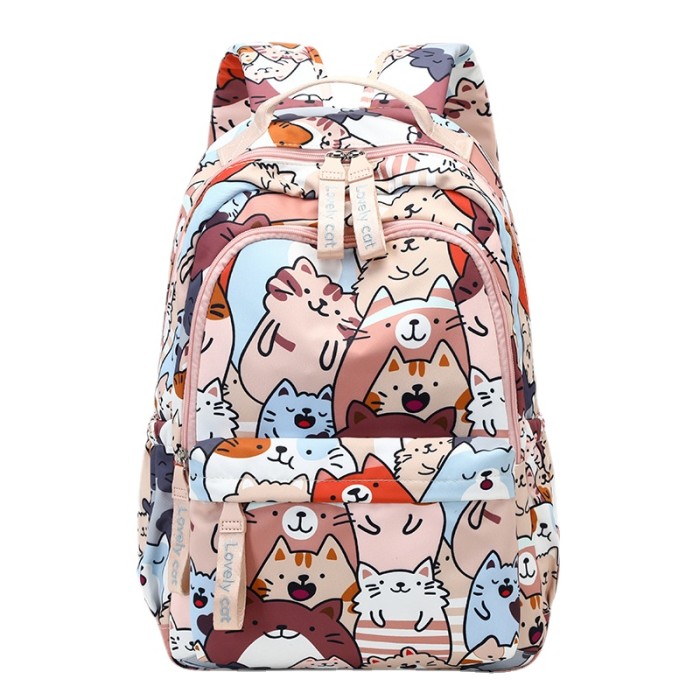 Waterproof Cat Printing Backpack Cute School Bag
