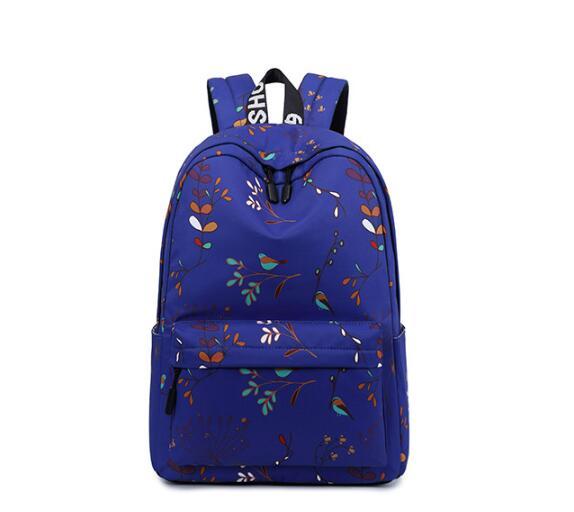 Casual Waterproof Backpack Flower Printing Girls Schoolbag