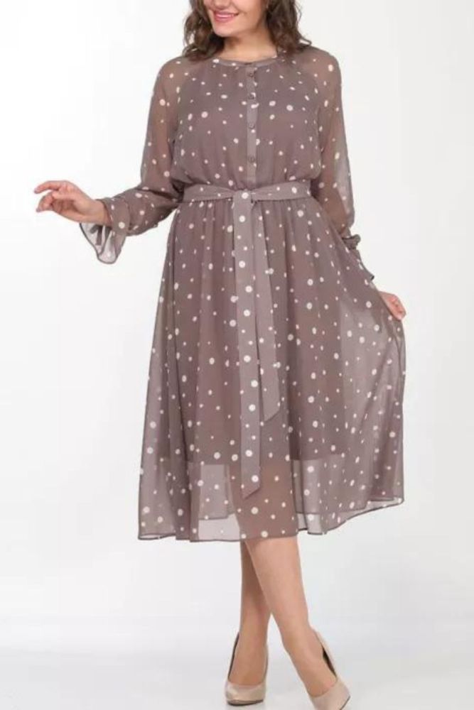 Fashion Chiffon Vintage Printing A-Line Casual Dress