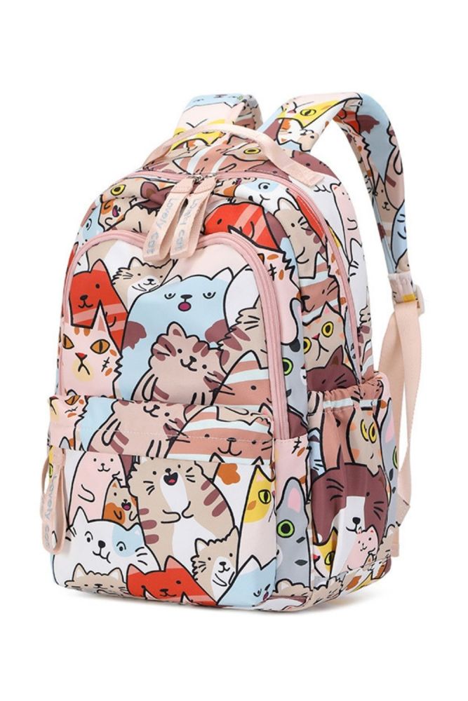 Waterproof Cat Printing Backpack Cute School Bag