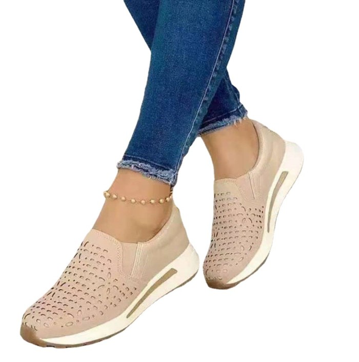 Fashion Breathable Air Mesh Wedges Knitting Sneakers