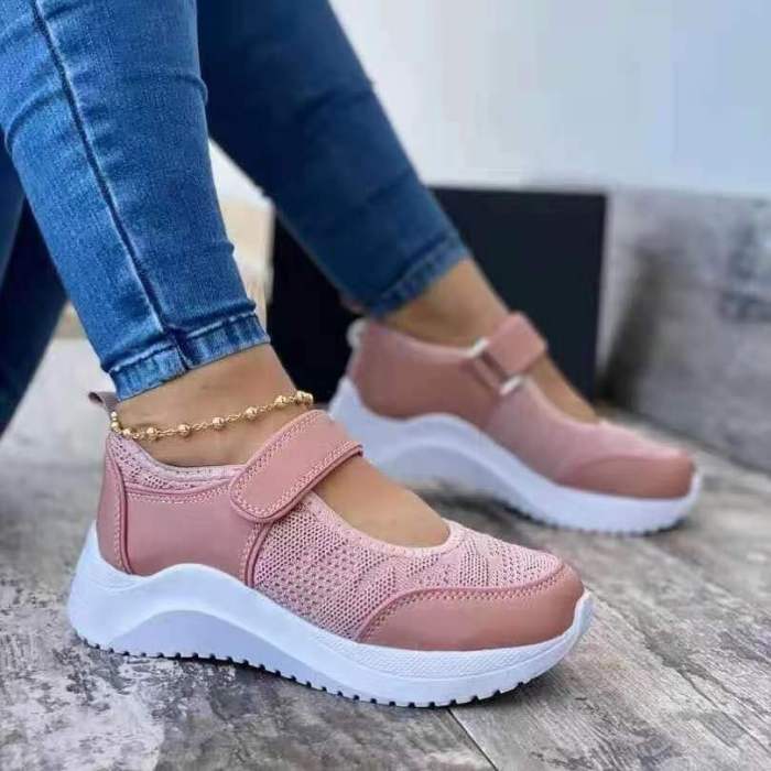 Women Casual Sneakers Breathable Mesh Platform Shoes