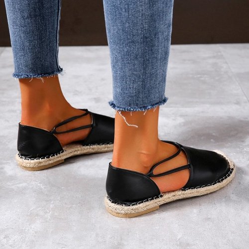 Summer Vintage Non-slip Round Toe Espadrilles Casual Loafers