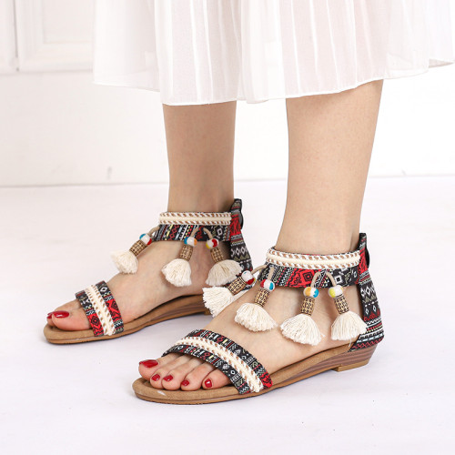 Summer Bohemia Open Toe Elegant Wedge Sandals