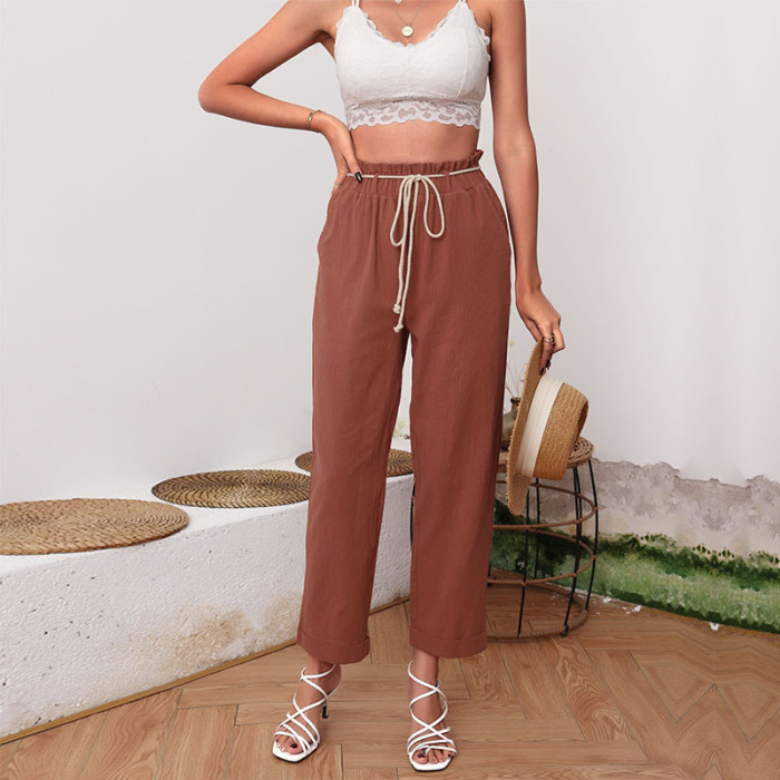 Women's Nine-point Summer Casual Straight Pants