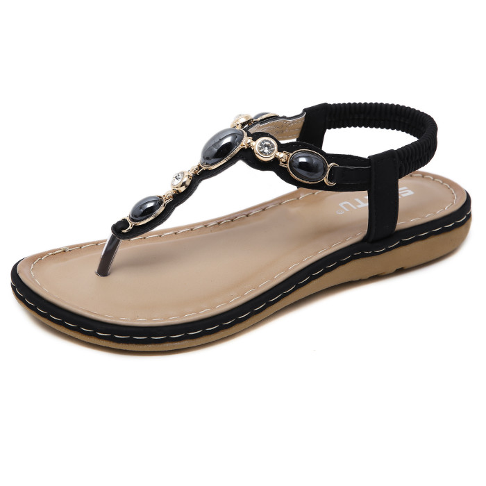 Summer Vintage New Leather Open Toe Flat Sandals