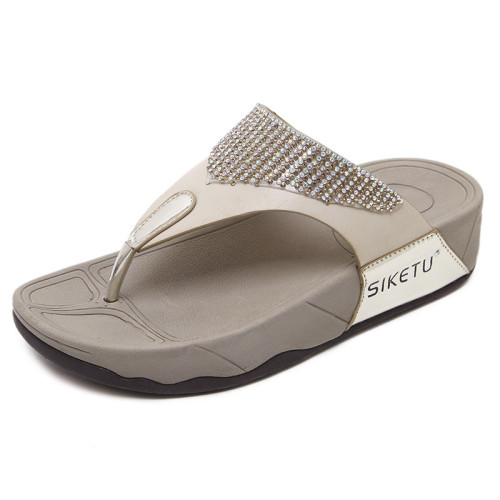 Summer Slippers Crystal Diamond Bling Beach Comfort Sandals