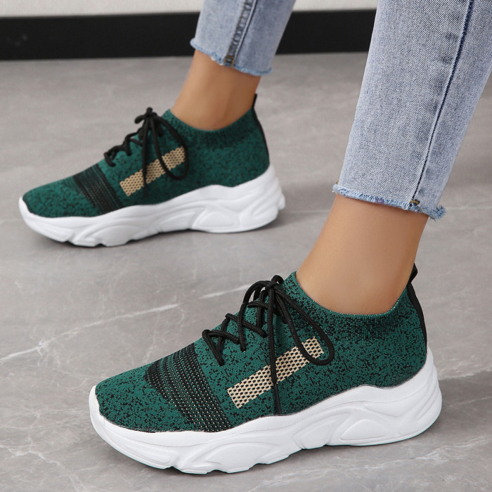 Women Mesh Lightweight Breathable Round Toe Sneakers