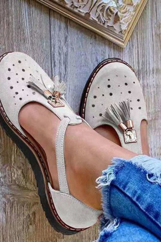 Summer New Fashion Women's Casual Thick Bottom Tassel Hollow Sandals