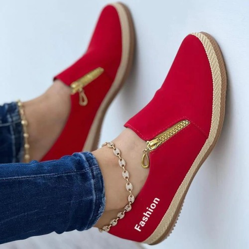 Women Fashion Round Head Comfort Daily Flat Shoes