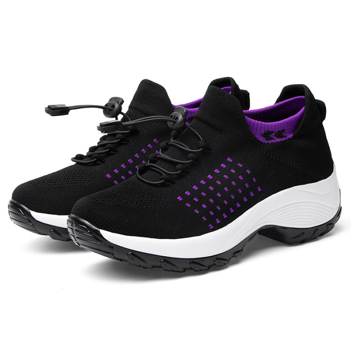 Women Mesh Lace Up Comfortable Sneakers