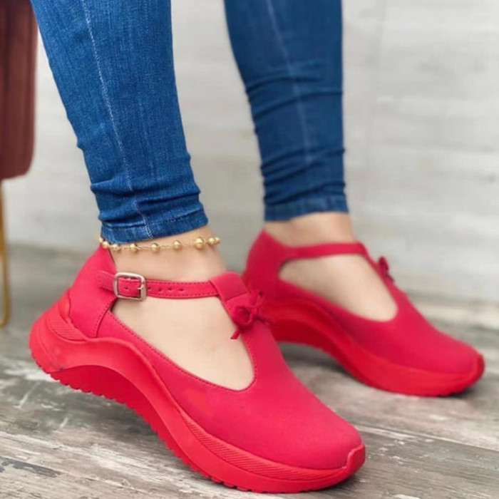 Women Casual Solid Round Toe Comfortable Loafers