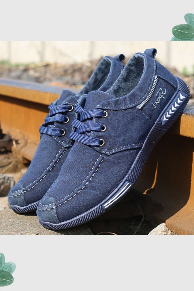Men Lace Up Leisure Soft Flat Comfortable Sneakers