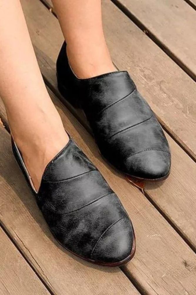 Women PU Leather Flat Loafers