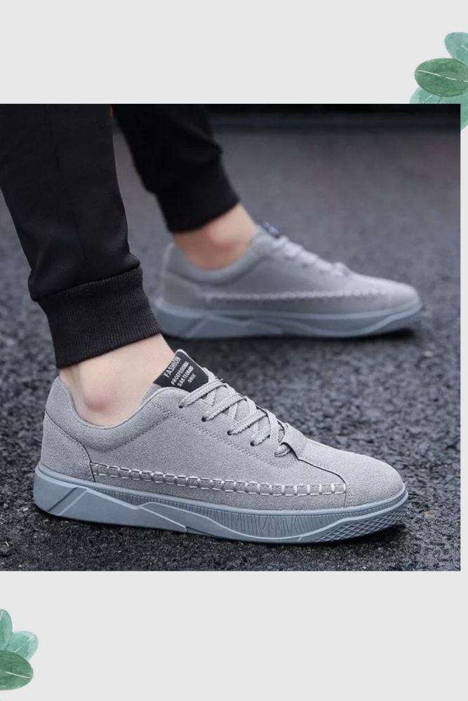 Fashion Solid Color Lace-up Casual  Men's Sneakers