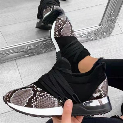 Women Lace Up Round Toe New Platform Sneakers