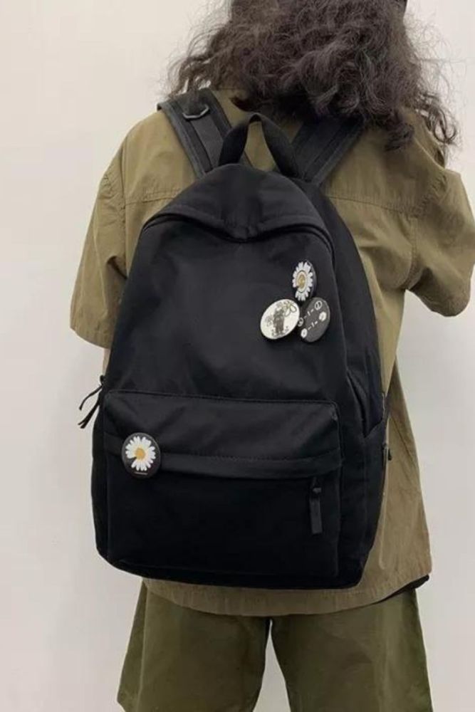 Solid Color Waterproof School Bags for Teenager