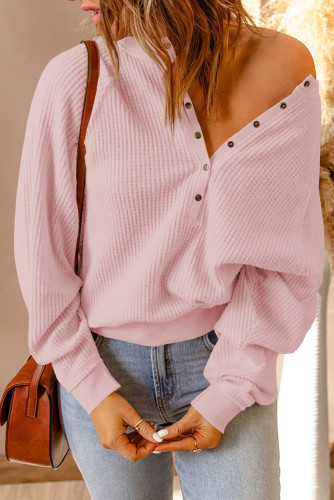 Women's Button Long Sleeve Loose Casual Sweatshirts