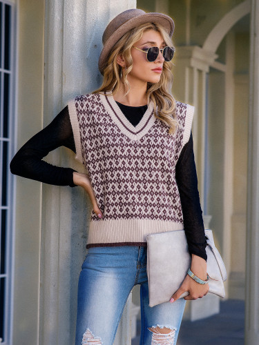 Women Fashion Vintage Waistcoat Sweater Vest