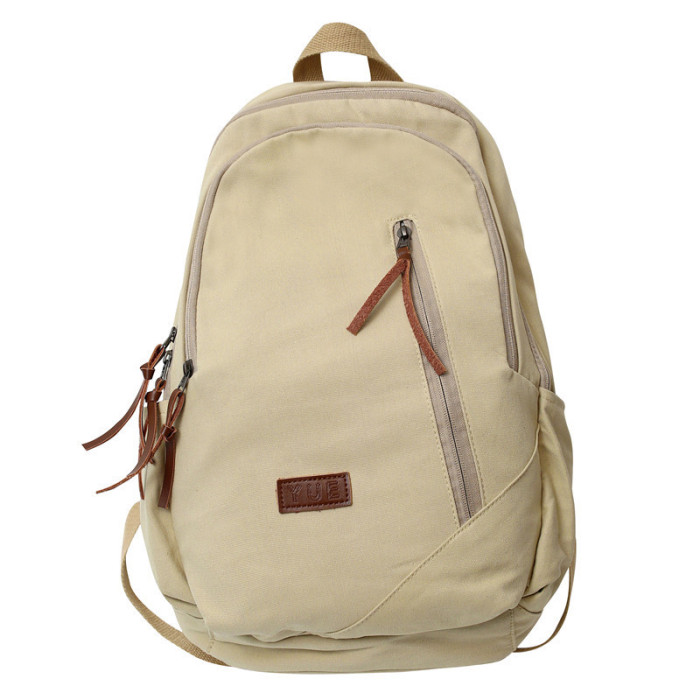 Unisex Fashion Vintage Solid Color Capacity Casual Backpacks