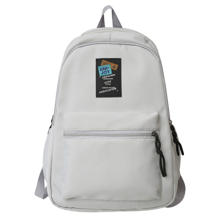 New Simple Solid Color Large Capacity Casual Backpack