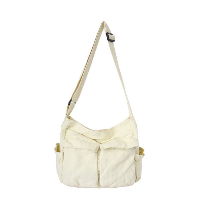Fashion Solid Large Capacity Casual Canvas Shoulder Bags