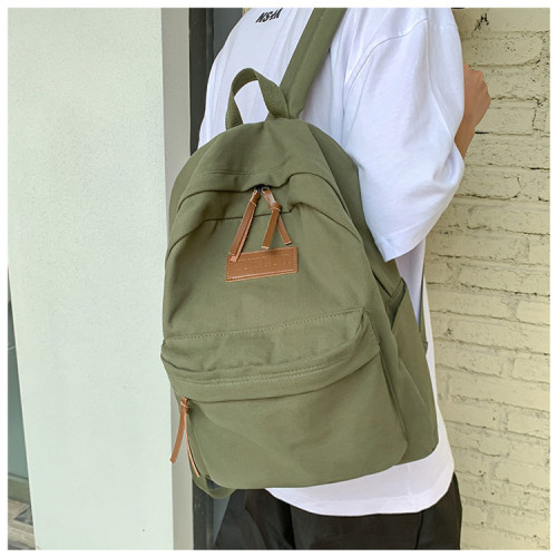Unisex Simple Large Capacity Canvas Backpack