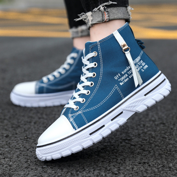 Men's Fashion All-match High Top Flat Sneakers