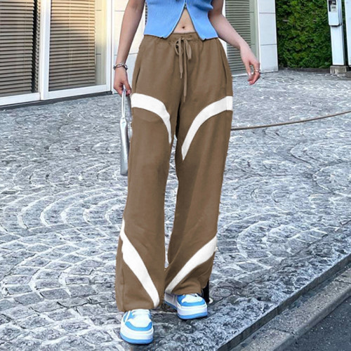 Women's Autumn Fashion Loose Colorblock Casual Pants