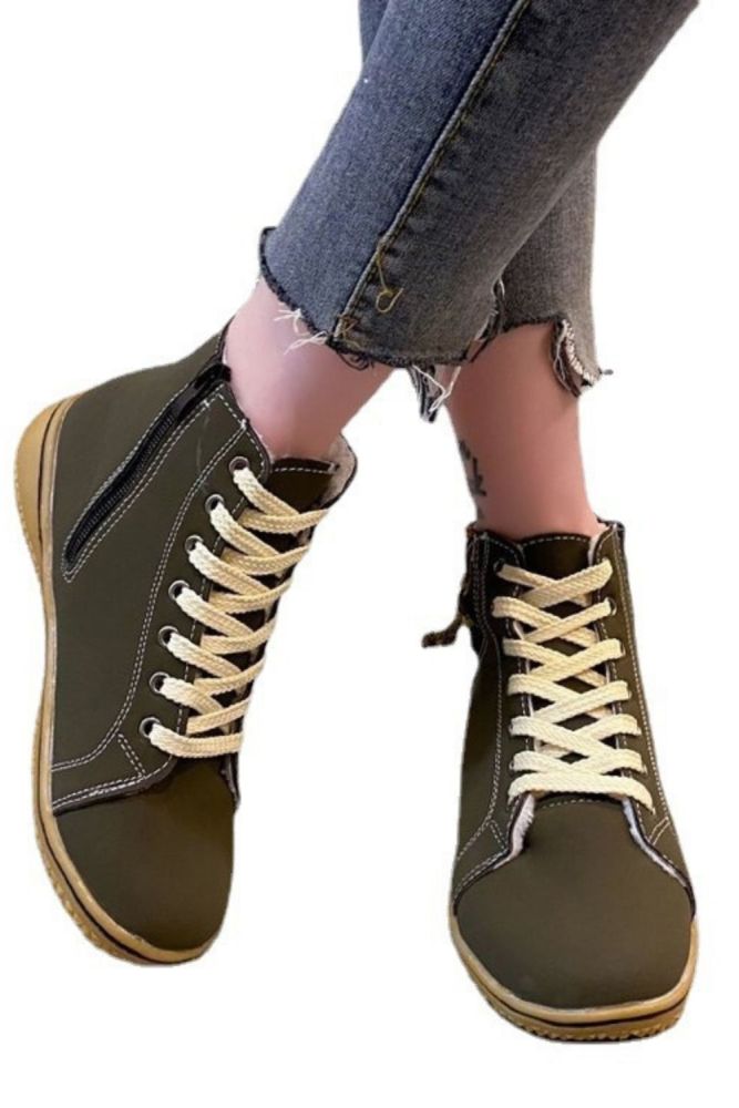 Women Soft Leather Comfortable Casual Ankle Boots