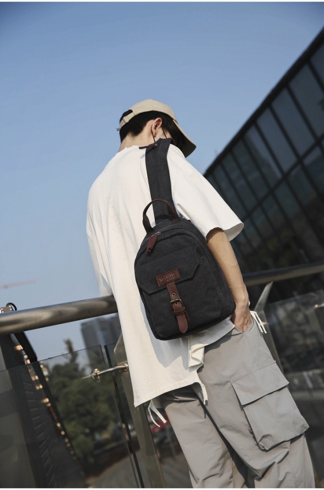 Fashion Retro Small Multifunction Canvas Backpack