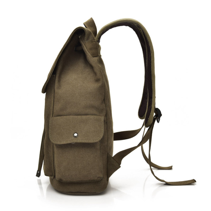 New High Quality Travel Camping Simple Canvas Backpack