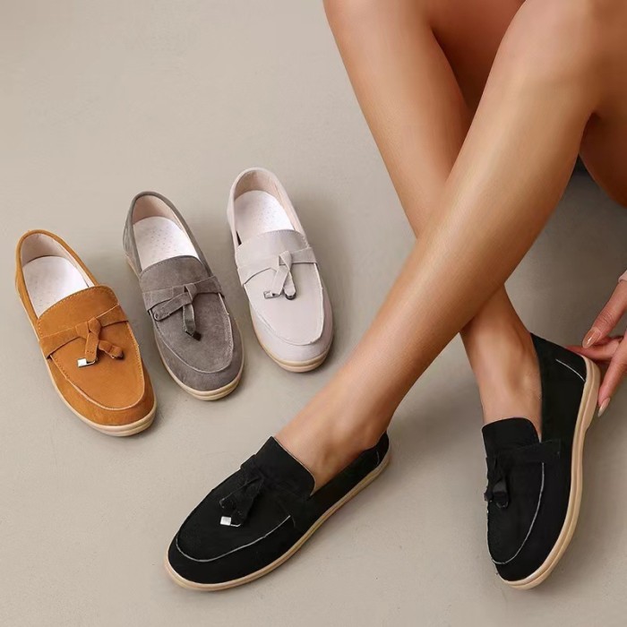 Women Shallow Slip on Casual Large-Sized Flat Loafers