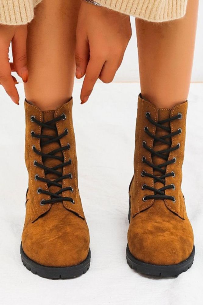 Women's New Cowboy Low Heels Platform Ankle Boots