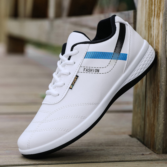 Men's New Casual Leather Wear-resistant Low-top Sneakers