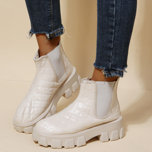 Fashion New in Warmth Diamond Platform Ankle Boots