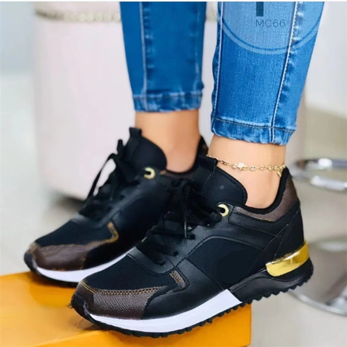 Women's Patchwork Lace Up Outdoor Running Sneakers