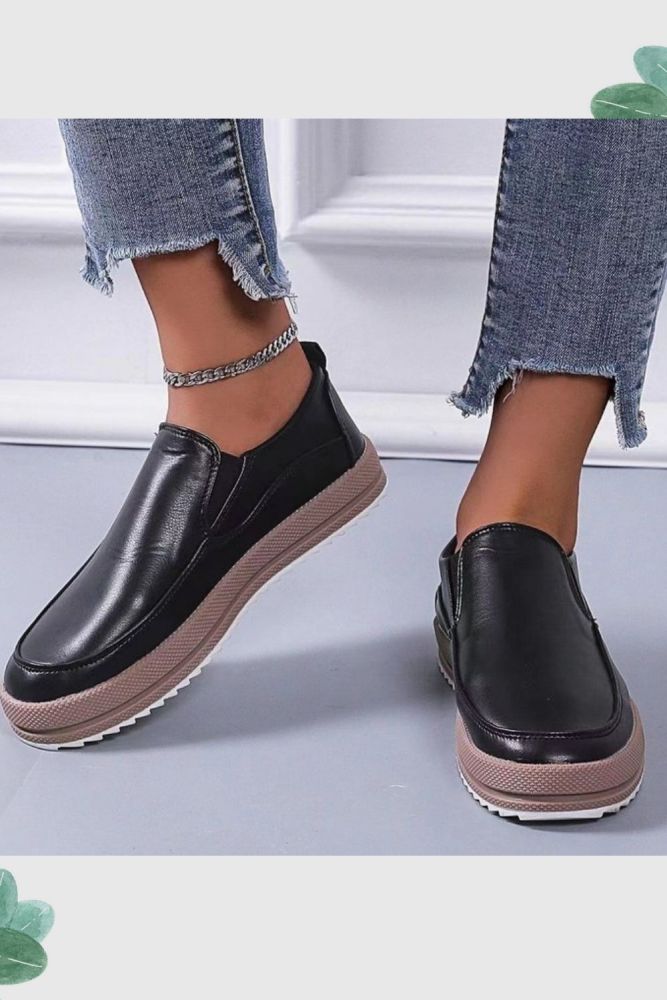 Women's New Casual PU Thick Bottom Loafers