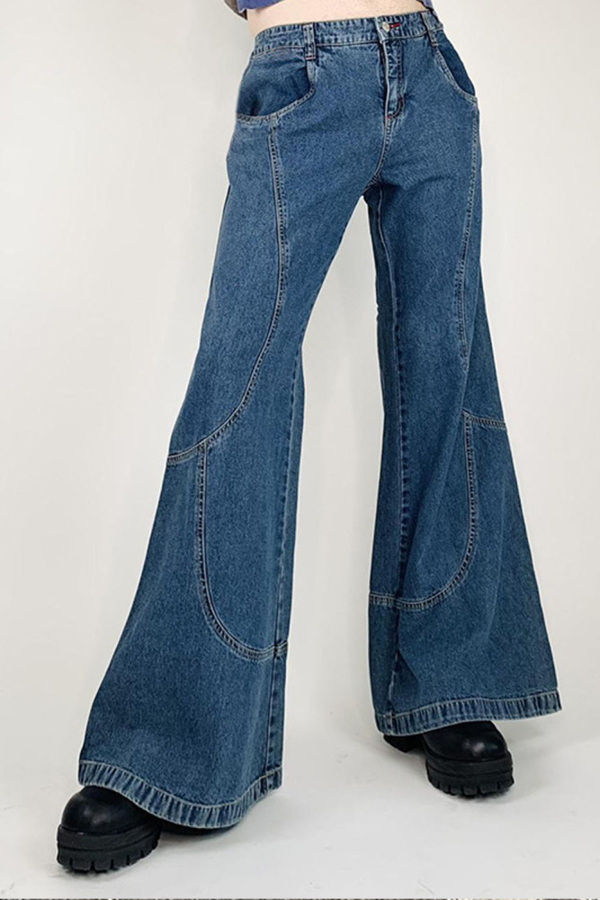 Women's New Spice Style Low Waist Denim Flared Jeans