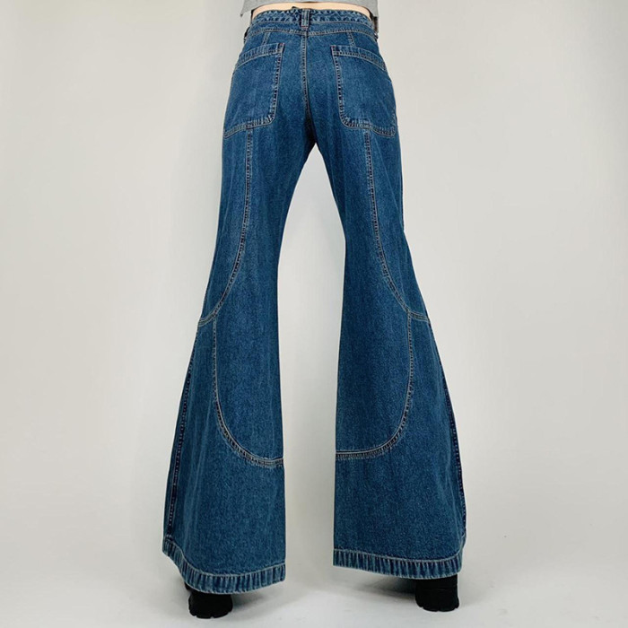 Women's New Spice Style Low Waist Denim Flared Jeans
