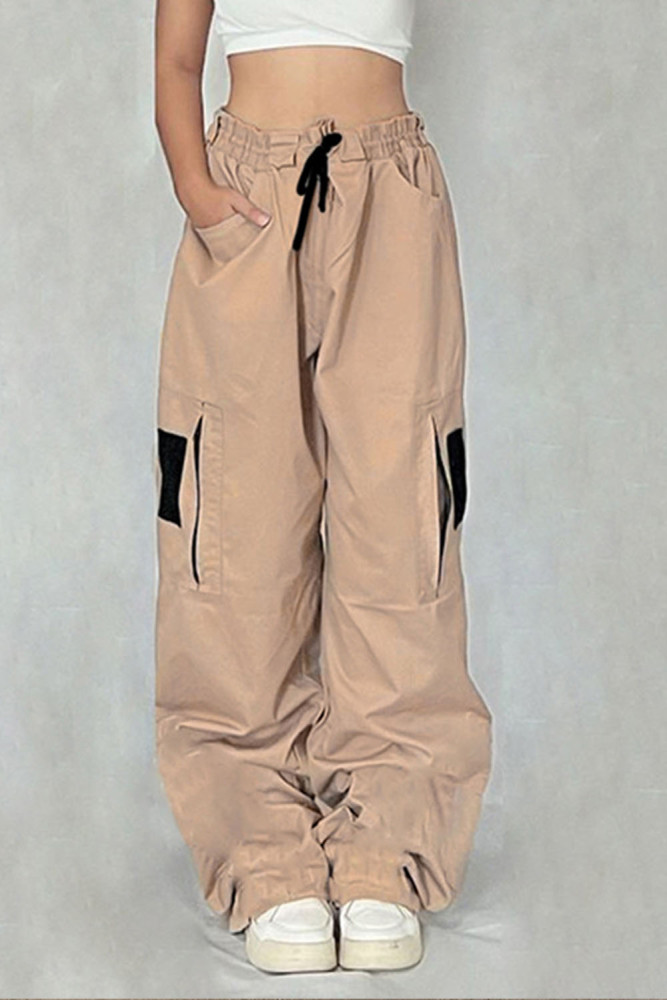 Women's Fashion Drawstring Casual Cargo Pants