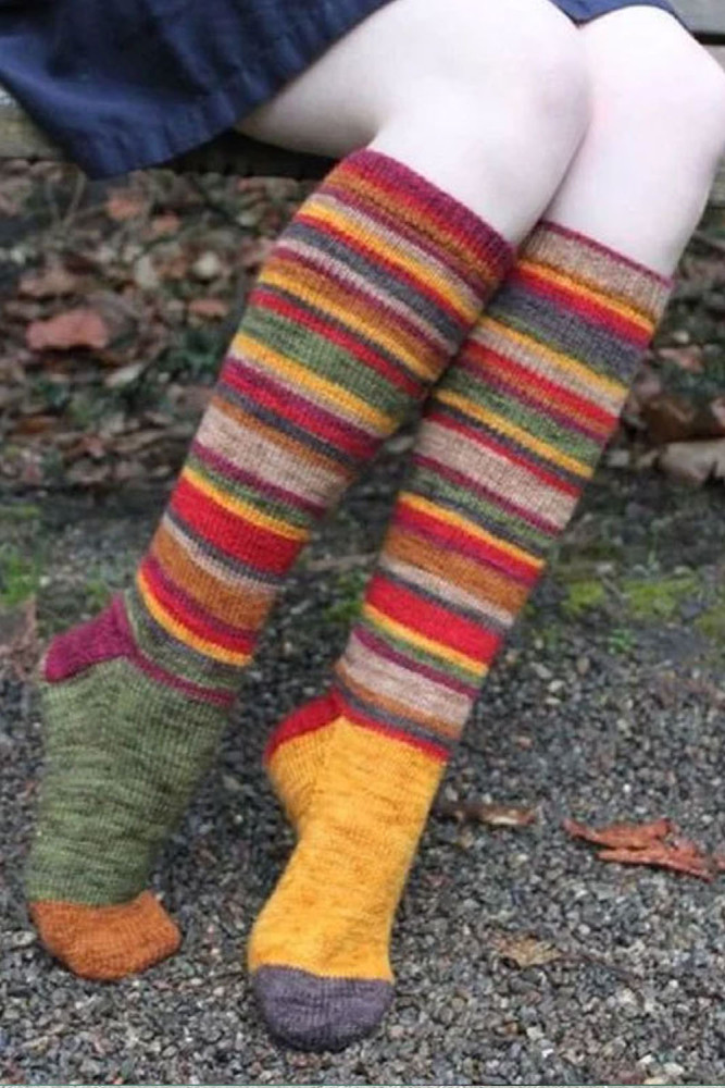 Women's Elastic Soft Cotton Long Knitted Socks