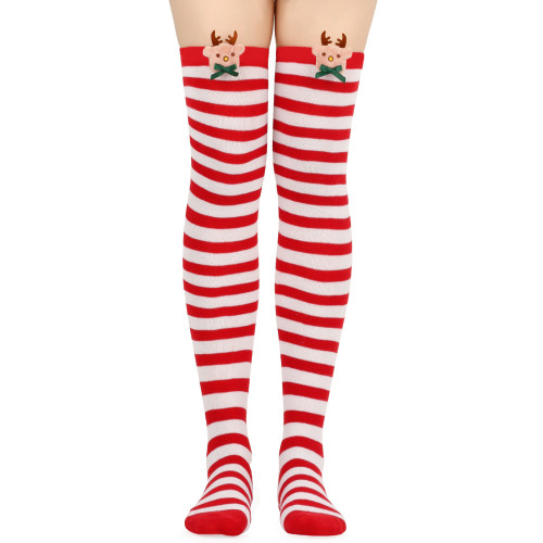 Women's Striped Stockings Long Knit Warm Socks