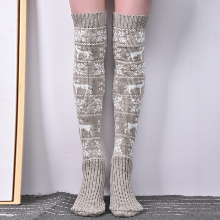 Women Winter Knitting Soft Comfortable Long Socks