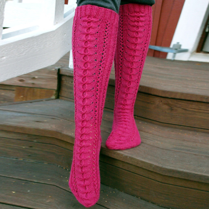 Woman Solid Color Hollow Mesh Mid Tube Knitted Socks