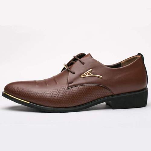 Men's Fashion Pointed Toe Casual Leather Oxfords Shoes