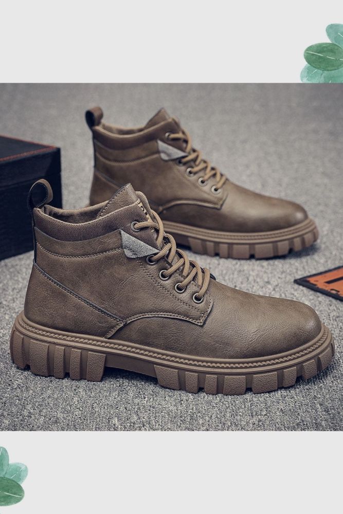 Men's Fashion Comfortable Lace-Up Ankle Boots
